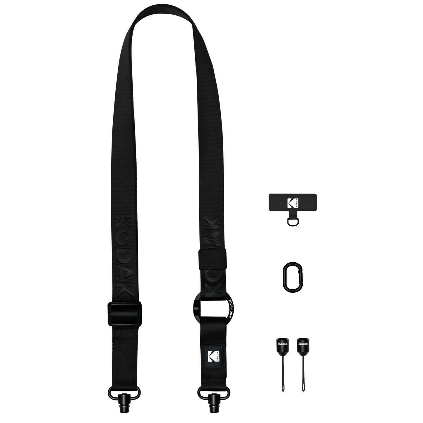 Kodak Multi-Purpose Camera Strap (Black) with adjustable features and accessories for versatile use.
