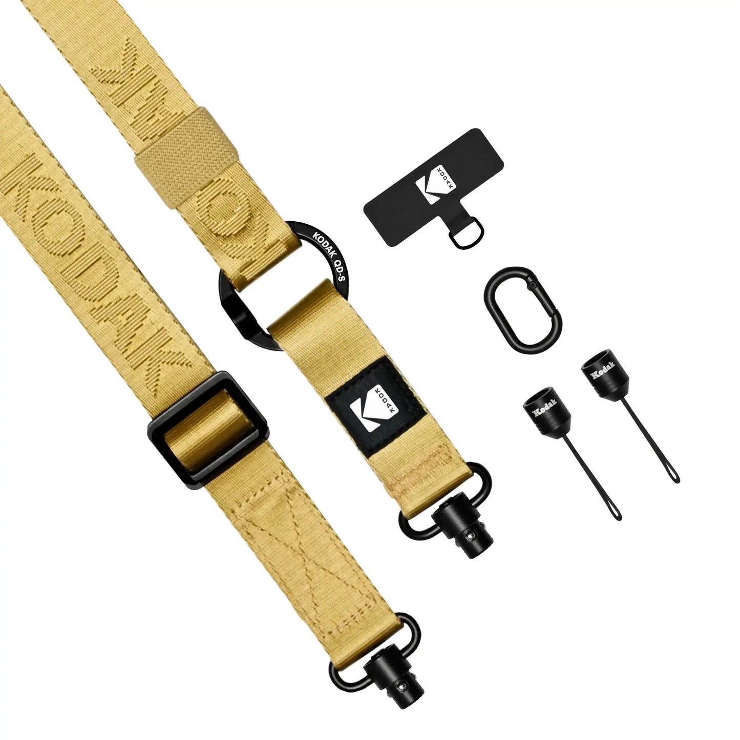 Kodak Multi-Purpose Camera Strap (Khaki) with attachments and adjustable features for versatile carrying.