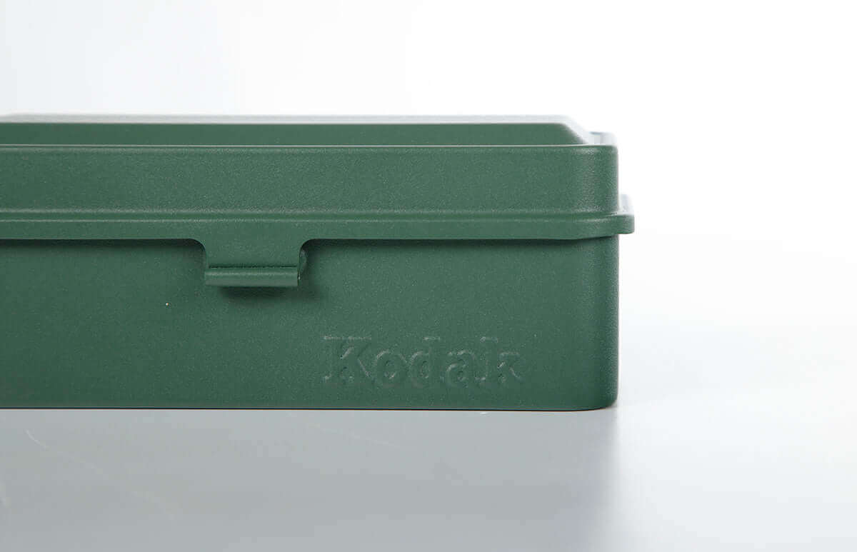 Kodak 135/120 film case in the color green.