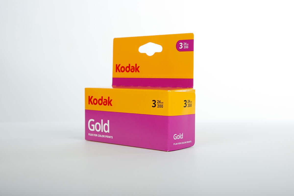 3-pack of Kodak Gold 200 in 24 exposures.
