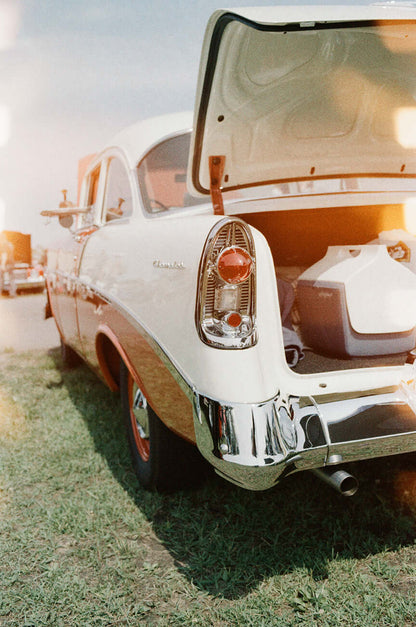 Street Candy Psychedelic Street 400 Color Negative Film (35mm Roll, 36 Exposures) used in vintage car photography.