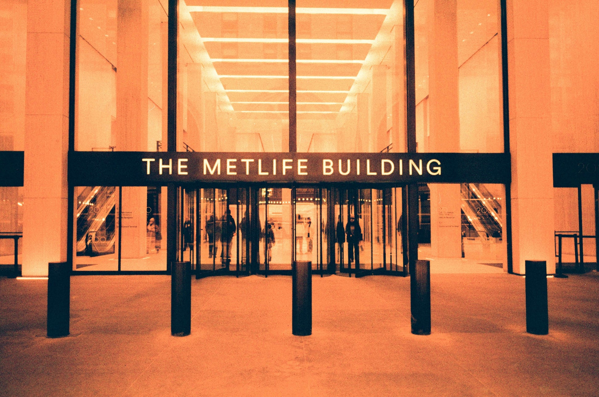 Harman Red 125 used to capture The Metlife Building with a vivid red hue.