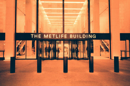 Harman Red 125 used to capture The Metlife Building with a vivid red hue.