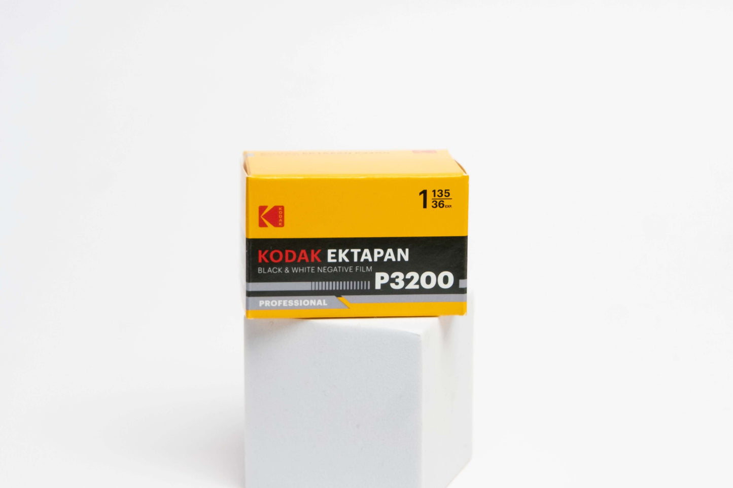 Kodak Ektapan P3200 Black & White Negative Film (35mm, 36 Exposures) box on a white background.