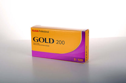 Kodak Gold 200 Color Negative Film (120 Roll Film, 5-Pack)
