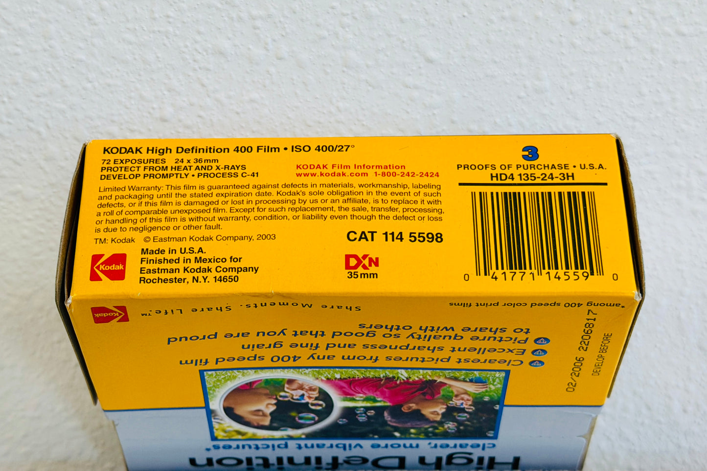 Kodak High Definition 400 3-pack (EXPIRED 2006 - LIMIT ONE PER CUSTOMER)