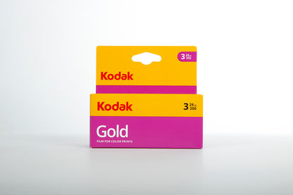 Kodak Gold 200 Color Negative Film (35mm, 24 Exposures 3-Pack)