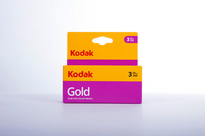 Kodak Gold 200 Color Negative Film (35mm, 24 Exposures 3-Pack)