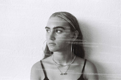 Dubblefilm Glitch 200 Black and White Negative Film (35mm, 36 exp) portrait with vintage glitch effects