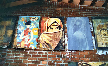 Harman Phoenix 200 Color Negative Film (35mm Roll, 36 Exposures) sample product photo showcase with brick wall and colorful artwork