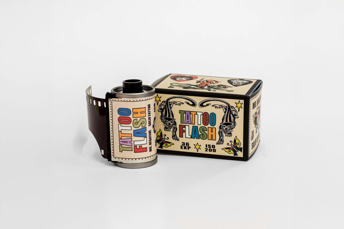 Mr Negative Tattoo Flash 200 color negative film roll with tattoo flash box packaging